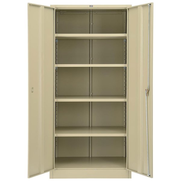 Global Industrial Assembled Storage Cabinet, 36x24x78, Tan 493312TN